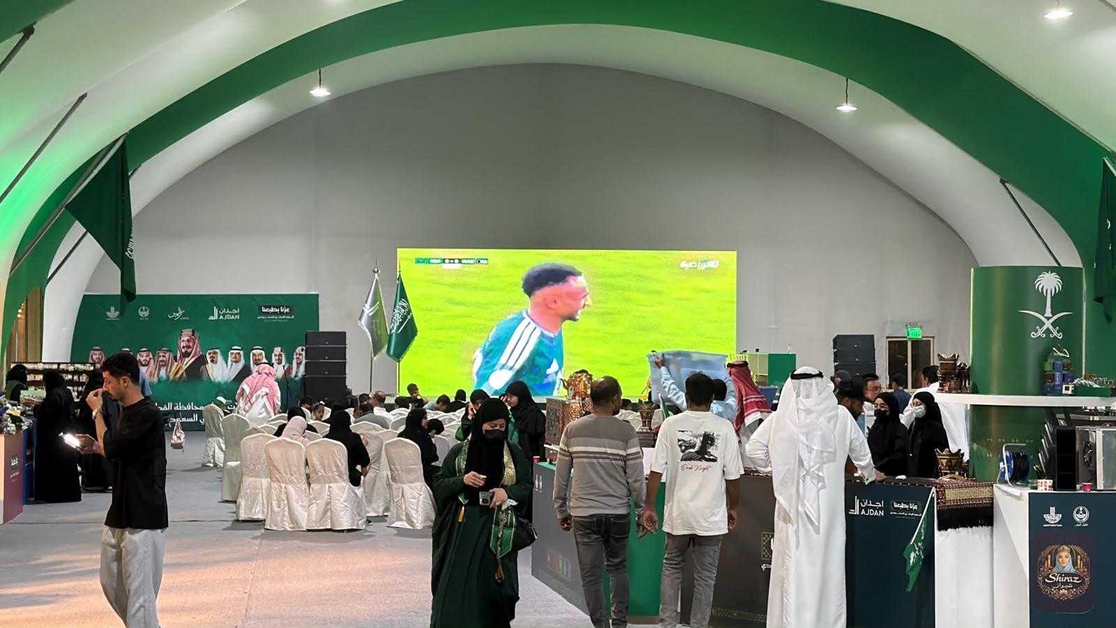 هذا المساء.. شاشة عملاقة لمتابعة مباراة المنتخب في الرامس